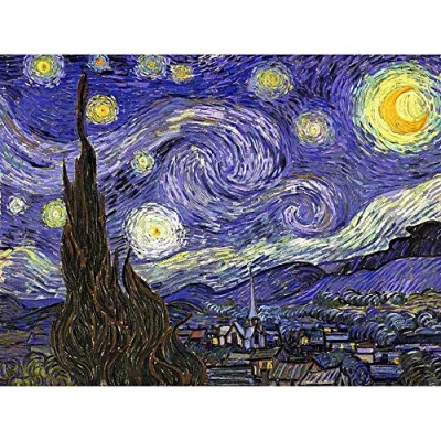 Image of Wee Blue Coo Vincent Van Gogh Starry Night Old Master Painting Art Print Poster Wall Decor 12X16 Inch