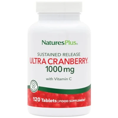 Image of NaturesPlus Ultra Cranberry 1000mg Natural Extract, Herbs and Vitamin C Supplement Gluten Free, Vegetarian 120 Tablets 60 Servings