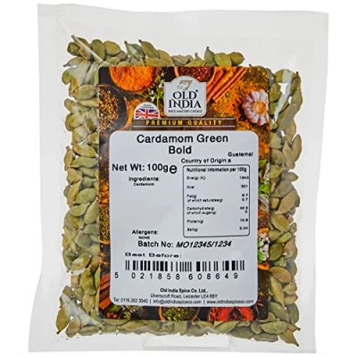 Image of Old India Cardamom Green Bold 100g