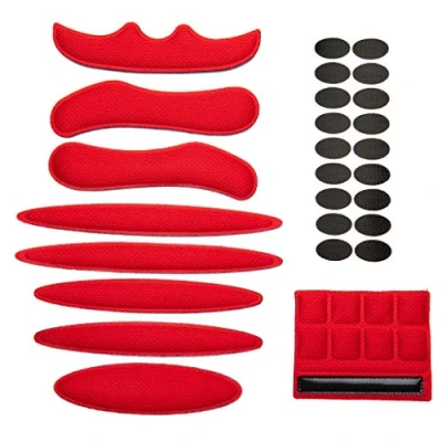 Image of Jipemtra Helmet Padding Foam Kit 27Pcs Bicycle Replacement Pads Universal Set for Bike Motorcycle Cycling Outdoors (Red)