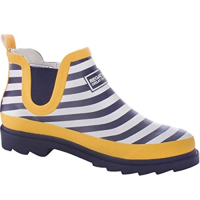 Image of Regatta Lady Harper, Women Rain Boots, White (Navy/Lemonte 84Q), 5 UK (38 EU)