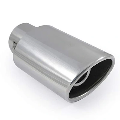 Image of Exhaust Tip Trim End Pipe Tail Sport Muffler Stainless Steel Ø 45mm Chrome Universal