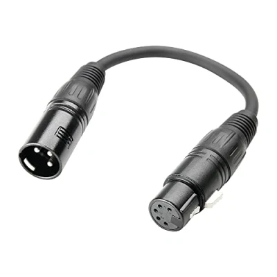 Image of Adam Hall Cables 3 STAR DHM 0020 Adapter Cable DMX 5 pole XLR female to male 0.2 m