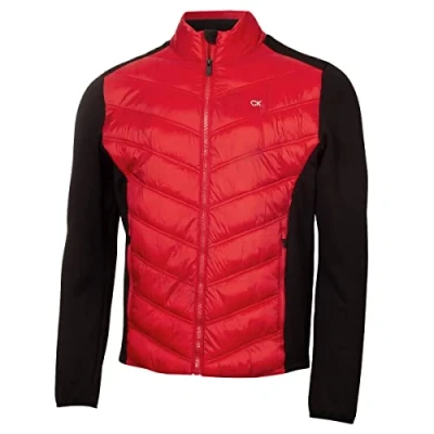 Image of Calvin Klein Mens Frontera Hybrid Golf Jacket Red M
