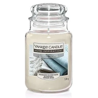 Image of Yankee Candle luxurious cashmere Large Jar Subtle scents of soft