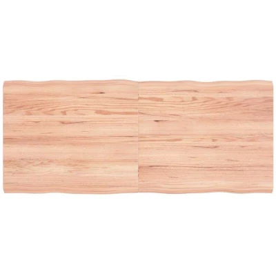 Image of vidaXL Table Top Light Brown 140x60x(2 4)cm Treated Solid Wood Live Edge