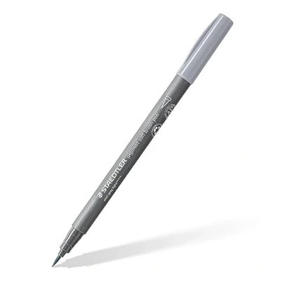 Image of STAEDTLER 372 870 Pigment Arts Soft Brush Pen Cool Grey Light (Box of 10)