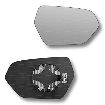 Image of Less4spares Replacement Wing Mirror Glass Right Compatible with Seat Leon 2020 2022 CLIP ON Driver Off side Heated Convex