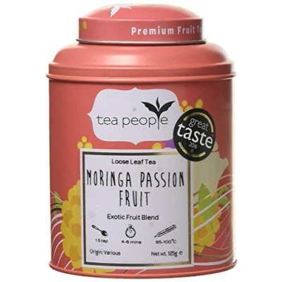 Image of Tea People Moringa Passion Fruit, 125 g Loose in a Tin Caddy, MPF 125g