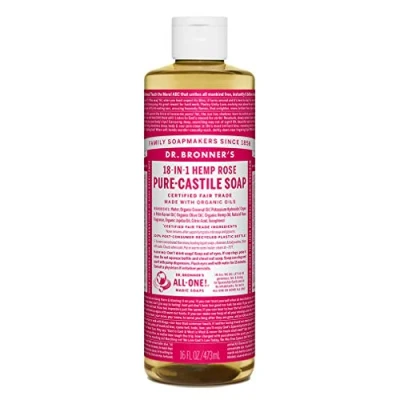 Image of DR BRONNER`S CASTILE SOAP ROSE 473ML