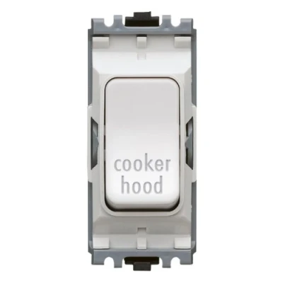 Image of MK Electric Edge 20 Amp DP 1 Way Printed Switch Module for Cooker Hood