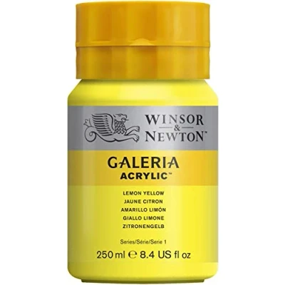 Image of Winsor &amp; Newton 250ml Galeria Acrylic Paint Lemon Yellow