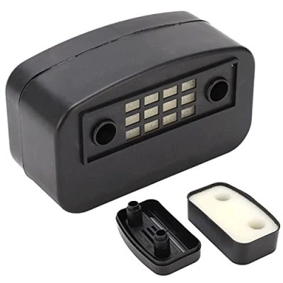 Image of Air Compressor Filter, Intake 65mm Silencer Sound Noise Muffler Pump Inlet Filter Plastic Shell Square