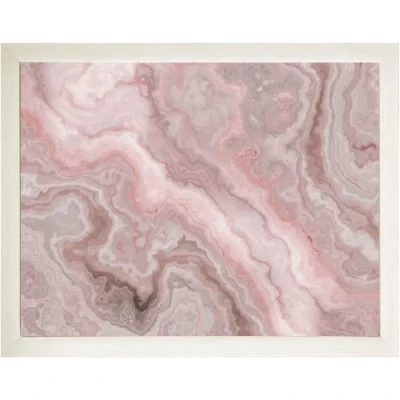 Image of Pink Marble Lap Tray: Bean Bag Tray with cushion, Laptop Desk, Padded Food Table For Eating (Silver or Cream Frame)