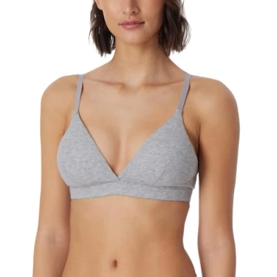 Image of Schiesser Women&#039;s Soft BH Organic Cotton Pure Rib T Shirt Bra, Grey Mel_179915, 32A