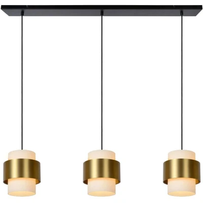 Image of Firmin Classic Bar Pendant Light 3xE27 Matt Gold, Brass