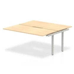 Image of Evolve B2B Ext Kit Silver Frame Bench Desk 1600 Maple BE209