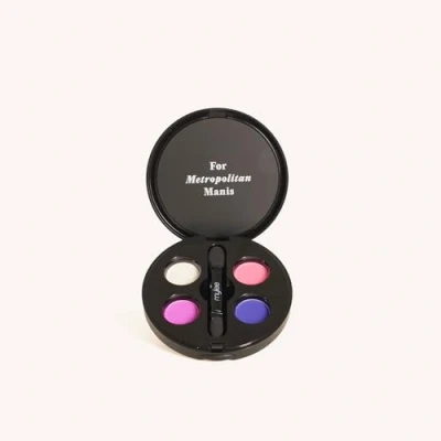 Image of Mylee Nail Pressed Pigment Palette Notting Hill 4 Matte Pigments, Bold Gradient and Ombre Colours, with Sponge Applicator, for Art Manicure
