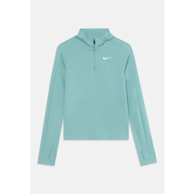 Image of Nike Performance Long Sleeve HALF ZIP sleeved top, Women&#039;s, Size: 13 15y, Cannon/white