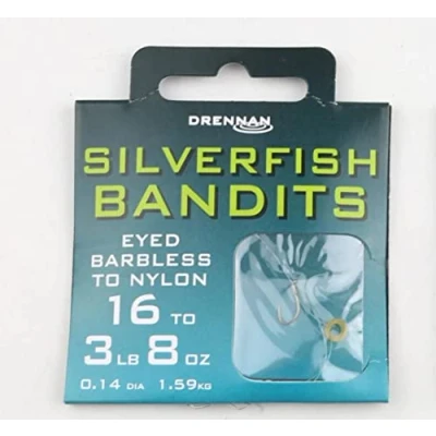 Image of Drennan Silverfish Bandits Eyed Barbless 16 To 3lb 8oz Qty 8