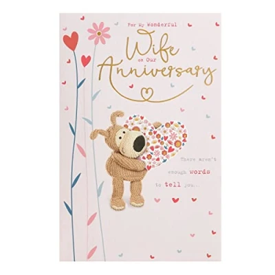 Image of Boofle Wife Anniversary Card With Envelope Cute Design