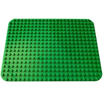Image of APOSTROPHE Games Building Block Base Plates for Large Blocks 38.1 cm x 26.7 Green Baseplate, Compatible with Leading Brands, (1x Green)