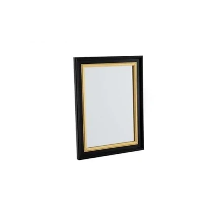 Image of Sifcon International Plc Bohome Black &amp; Gold Framed Mirror Medium