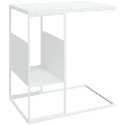 Image of vidaXL Side Table white 55x36x59.5 cm Engineered Wood