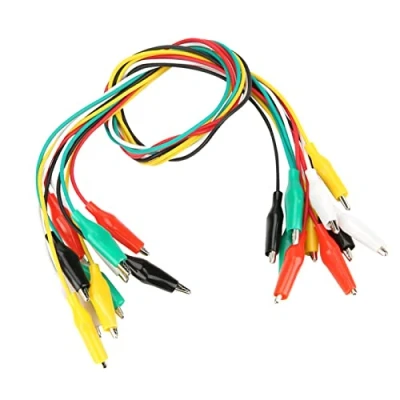Image of Oumefar 10pcs 50cm Alligator Clip Test Leads Crocodile 35mm Double ended Clips Cable 5 Colors for Electrical Appliances etc