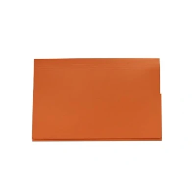 Image of Legal Filing Ref 715361 Full Flap Document Pocket Wallet, Box of 50, Made from 315gsm Strong Recycled Manilla, Will Hold A4 &amp; Foolscap Documents, 35 x 24 cm in Size, Orange