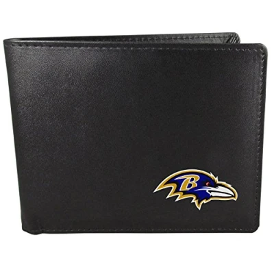 Image of Siskiyou Sports NFL Mens Baltimore Ravens Bi fold Wallet One Size Black