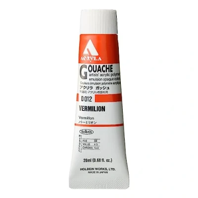 Image of Holbein Acryla Gouache Vermillion (A) 20ml by