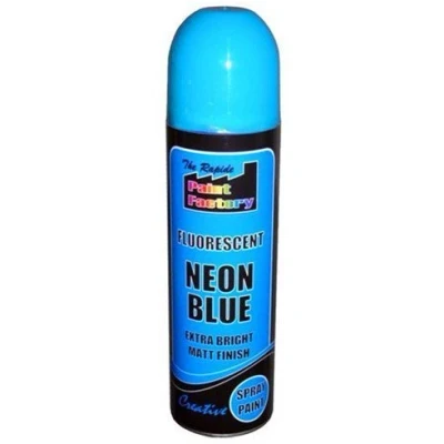 Image of 1 x BLUE Fluorescent Neon Spray Paint Matt DIY Interior Exterior Bright Colour Aerosol