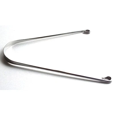 Image of 6 x Stainless Steel Metal Tongue Cleaner/Scraper Oral Hygiene Bad Breath