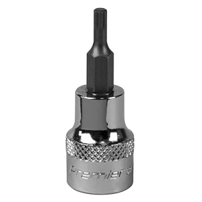 Image of Sealey Premier Spline Socket Bit M4 3/8&quot;Sq Drive