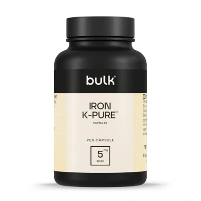Image of Bulk Iron Ferrous Bisglycinate Capsules, 20 mg, Pack of 90, 90 Servings, Packaging May Vary