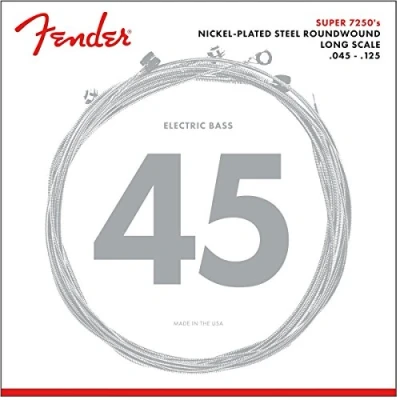 Image of Fender 7250 Bass Strings, Nickel Plated Steel, Long Scale, 5M .045 .125 Gauges, (5)