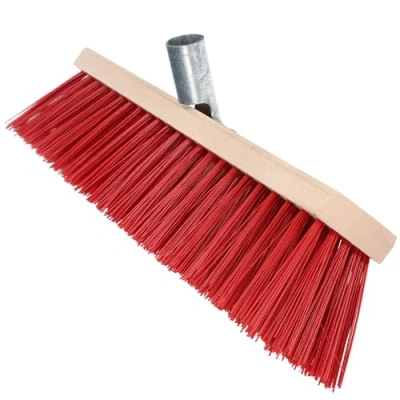 Image of Heavy Duty Broom Head with Stiff PVC Bristle 40 cm Hard Brush for Garden Outdoor Sweeping Yard Fitted Handle Bracket