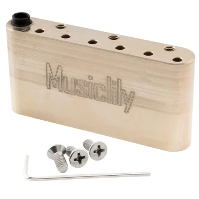Image of Musiclily Ultra 54mm Full Brass 36mm Tremolo Block for Strat Style Electric Guitar Wilkinson M Series Bridge