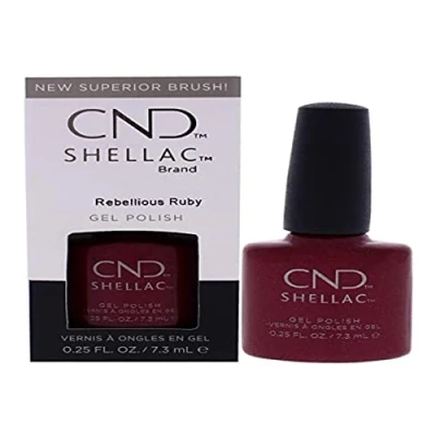 Image of CND Shellac Crystal Alchemy Rebellious Ruby 7.3ml0.05