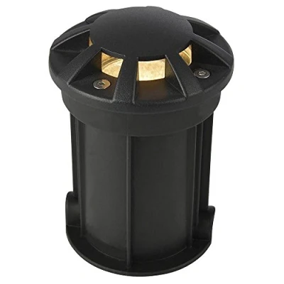 Image of LITECRAFT Drive Over Recessed Uplighter 8 Way Outdoor Deck or Porch Light Black