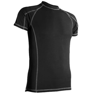 Image of Highlander Men&#039;s Bamboo 190 Short Sleeve Top Black size L