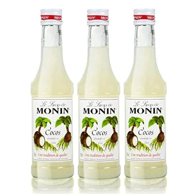 Image of 3 x Monin of Coconut Syrup, 250 ml Bottle