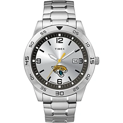Image of Timex x NFL Men&#039;s Citation Jaguars Silver Analog Watch