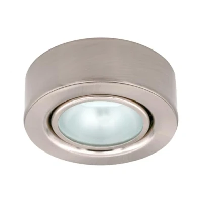 Image of Leyton Lighting 12v 20w halogen surface downlight stainless steel warm white Driver Required