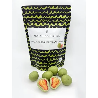 Image of Matcha Chocolate Strawberries (100g pouch)