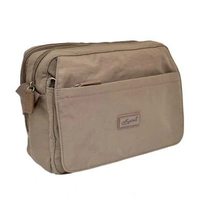 Image of Spirit Medium Lightweight Waterproof Multi Pocket Nylon Shoulder Crossbody Travel Holiday Day Adjustable Strap Bag 1669 (Mink)