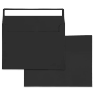 Image of 50 Packs Invitation Envelopes,Postcard Envelopes, A2 Envelopes Black, for Invitations, 4.5x5.5 Cards, Greeting Cards，Envelopes Self Seal Photos