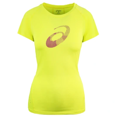 Image of ASICS Women&#039;s L2 Graphic Top Sunshine Yellow, Medium