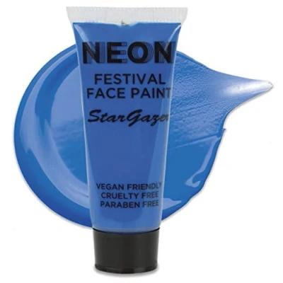 Image of Stargazer Neon UV Reactive Festival Face and Body Paint, Sweat Proof Vibrant Colour, Blue